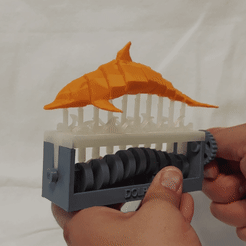 Dolphin_gif_002.gif Download free STL file Swimming Dolphin • 3D printing model, Jwoong