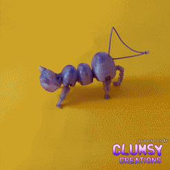 cat_trinket.gif Download STL file CLUMSY CAT Trinket Flexi • 3D printable object, DoctorCraft