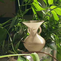 oldscool-vase-gif.gif Fichier STL Vase antique de la vieille école - vase à fleurs de la vieille école - poterie ancienne・Objet imprimable en 3D à télécharger, G-workz3D