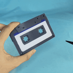 casette-tape.gif STL file Nostalgia Casette tape Figet toy・3D print model to download