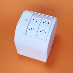 Ad-square.gif STL file Braille Clock・3D printer model to download
