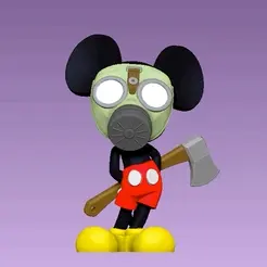 mickey.gif STL-Datei Gasmaske Mickey Mouse herunterladen • Objekt zum 3D-Drucken, SpaceCadetDesigns