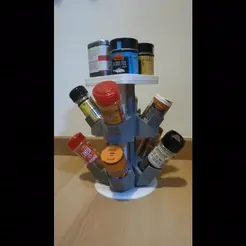Spice_Spinner_GIF.gif STL file Rotating spice rack・3D printing model to download