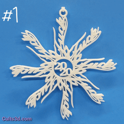 20201122_231231.gif STL-Datei Fuck 2020 snowflakes three different styles・3D-druckbares Design zum Herunterladen