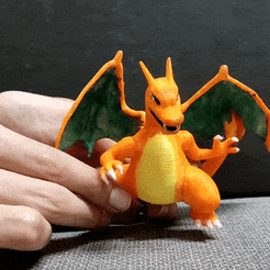gifcomp70.gif Download STL file Charizard Articulated • 3D printable object, HalconRojo