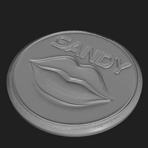🪙 SANDY CUSTOM NAME COIN TOKEN WALL ART・ STL File for 3D printing・Cults