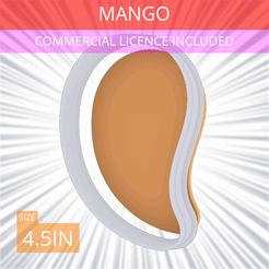 Mango~4.5in.gif Archivo 3D Cortador de galletas Mango 4.5in / 11.4cm・Plan para descargar y imprimir en 3D