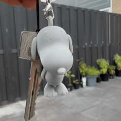 GIFMaker_me-2.gif STL file Snoopy Keychain・Model to download and 3D print