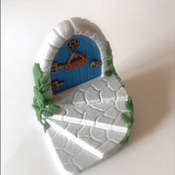 ezgif.com-gif-maker-2.gif Archivo STL PUERTA CASA JARDIN MINIATURA DUENDES HADAS GNOMO・Diseño de impresora 3D para descargar