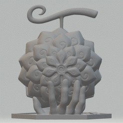 HANA.gif STL file HANA HANA NO MI - ONE PIECE DEVIL FRUIT + BASE・3D printer design to download, Arthollogy