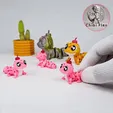 forGIF-ezgif.com-optimize.gif Flexi Mini Ice Cream Gecko | Movable Head Version Included | Print In Place | No Supports