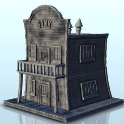 GIF-B07.gif STL file Bank building with chimney (7) - Six Gun Sound Desperado Old Chronicles Gunfight Gutshot Blackwater Gulch・3D printer design to download, Hartolia-Miniatures