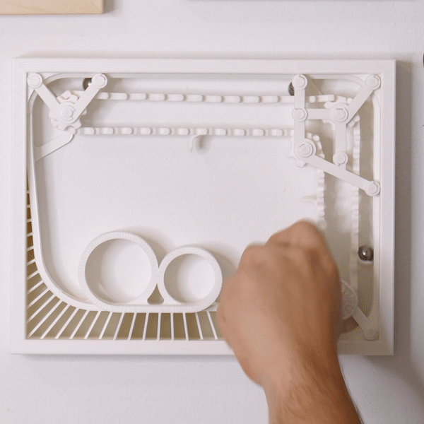Wall-Mounted-Marble-Coaster-GIF.gif 3D file The Wall Mounted Marble Coaster・3D printable model to download, jbvcreative