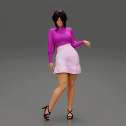 ezgif.com-gif-maker-3.gif Datei 3D Sexy Mädchen in Miniröcken sieht schön aus 3D-Druck Modell・Modell für 3D-Druck zum herunterladen