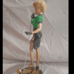 ezgif.com-optimize (5).gif Download STL file Bombshell Pinups – 04 Black Canary- by SPARX • 3D printing object, SparxBM
