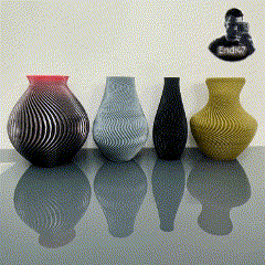 Vase-S1.gif Free STL file Spiral Vase Set Version Three - 4 Designs・3D print design to download