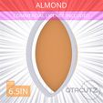 Almond~6.5in.gif Almond Cookie Cutter 6.5in / 16.5cm