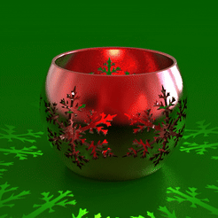 Photophore-6.gif Fichier STL Photophore Noël & Nouvel an - Christmas & New Year tealight holder・Idée pour impression 3D à télécharger