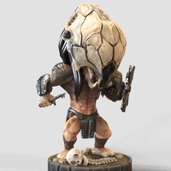 PredatorPrey2022-Chibi.gif Fichier STL Prey Predator 2022 VERSION CHIBI - Série CHIBI MONSTER FIGURINE-MONSTER・Idée pour impression 3D à télécharger