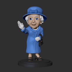 queen-elizabeth.gif 3D-Datei Königin Elisabeth - stilisiert kostenlos・3D-druckbares Design zum herunterladen, RolandvonBismarck