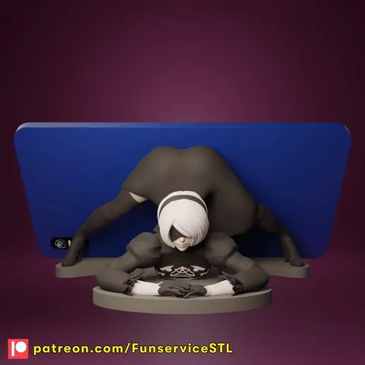 📞 jack-o pose 2b nier automata phone holder 2 versions・ STL File