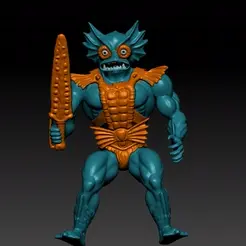 merman.gif 3D file Motu stile action figure・3D print design to download