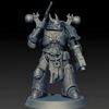 hereticmarine_turnaround.gif Free STL file Chaos space warrior with chain axe・3D printing idea to download, jimsbeanz