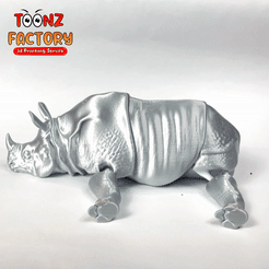 rhino_gif.gif Download OBJ file Rhino articulated • 3D printable model, ToonzFactory
