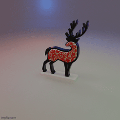 5vpngs.gif Télécharger fichier STL Renne de Noël frisée X-Mas Décoration de Noël • Modèle à imprimer en 3D, pandoranium3d