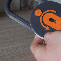 MVI_3469_Trim.gif STL file Keyed padlock・3D printing template to download