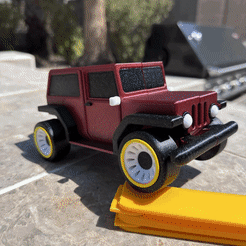 ezgif.com-gif-maker-13.gif STL file Foldable Off Road 4x4 Rock Crawler Truck Print in Place・Model to download and 3D print
