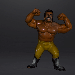 GIF2.gif Archivo STL WWF WWE SIMBA CATCHING TIGER WENTOYS SERIE 1 HASBRO WRESTLING CHAMPS・Modelo para descargar y imprimir en 3D, vadi