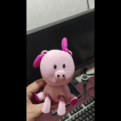 Mi-video.gif Fichier STL cochon flexible mignon・Idée pour impression 3D à télécharger