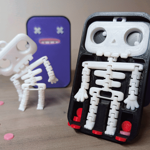 💀📱Skeleton Buddy Phone Stand - with a Secret Inside・Free STL File for ...