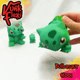 BulbGif02.gif Pokemon Bulbasaur Flexi Print-In-Place + figure & keychain