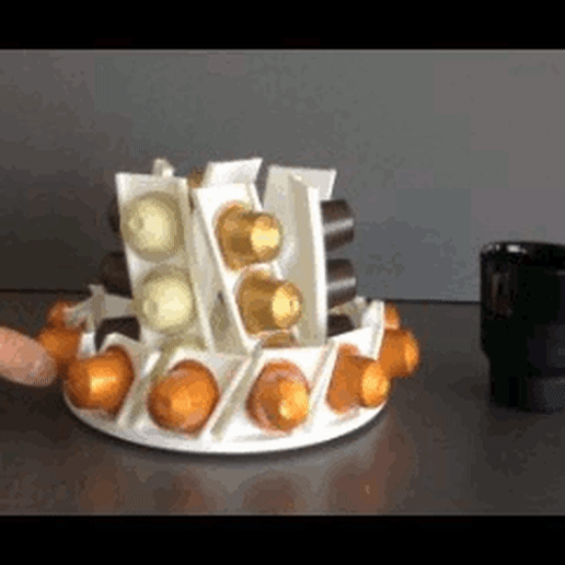 nespresso.gif Free STL file Rotary display for Nespresso coffee capsules・3D printer design to download, woody3d974