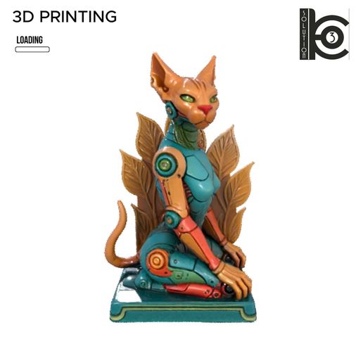 🐱 Cyber Sphinx Cat - Futuristic Feline Guardian・ STL File for 3D ...