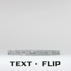 TEXT « FLIP Fichier STL Text Flip - Mercedes・Objet pour imprimante 3D à télécharger, master__printer