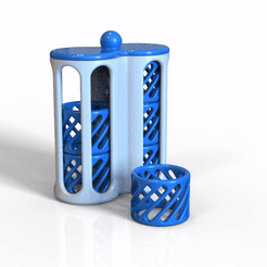 Boite-ronds-de-serviettes-1.gif Archivo STL Servilletero y su caja - Rond de serviette et sa boîte・Modelo para descargar e imprimir en 3D, arvylegris