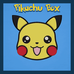 GIF-CULTS3D.gif STL-Datei Pikachu-Box・Modell für 3D-Drucker zum Herunterladen, EzeSko
