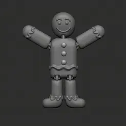 cokie-man.gif STL file GINGERBREAD MAN・Template to download and 3D print, mykolalop