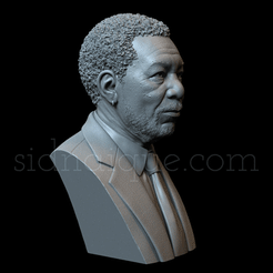 Morgan.gif 3D file Morgan Freeman・Template to download and 3D print