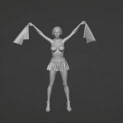 Video_2023_09_27-5_edit_0.gif STL file Racer Girl With 2 Flag・3D printable design to download