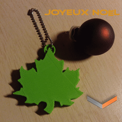 giphy.gif Free STL file Maple leaf (key ring or fir decoration)・3D print object to download