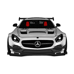 Mercedes-Benz-Amg-GT.gif Fichier STL Mercedes-Benz AMG GT・Objet pour impression 3D à télécharger