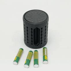 ezgif.com-gif-maker.gif Download STL file AAA BATTERY HOLDER PRINT IN PLACE • 3D printable template, NASYADESIGN