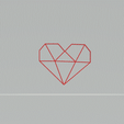 Heart-Diamant.gif 3D file Valentine Cookie Cutter Part 1・3D printer model to download, 3DFilePrinter