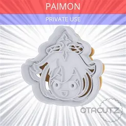 Paimon~PRIVATE_USE_CULTS3D@OTACUTZ.gif Paimon Cookie Cutter / Genshin Impact