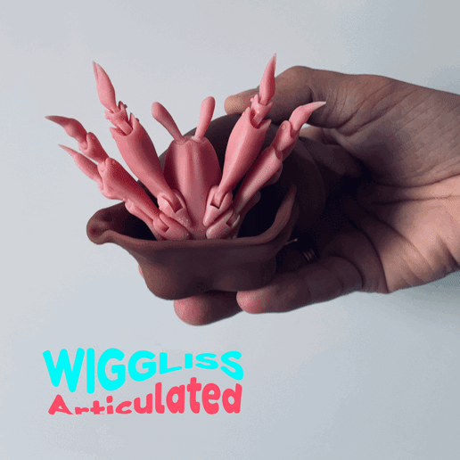 A sculdted STL file WIGGLISS - hermit crab / articulated toy / 3D model print / sla / pla / STL / OBJ・3D printable design to download, WIGGLISS