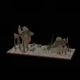 my_project.gif two perch scenery in underwather for 3d print detailed texture